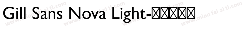 Gill Sans Nova Light字体转换